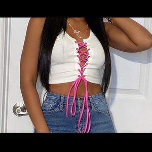 Lace Up Crop Top